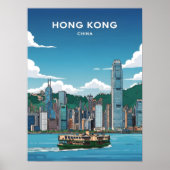 Skyline von Hongkong Poster (Vorne)