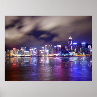 Skyline von Hongkong Poster