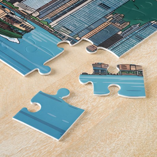 Skyline von Hongkong Puzzle (Seite)