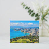 Skyline von Honolulu, Hawaii. Postkarte (Stehend Vorderseite)