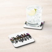 Skyline von Houston, Texas, Graffiti Getränkeuntersetzer (Rechte Seite)