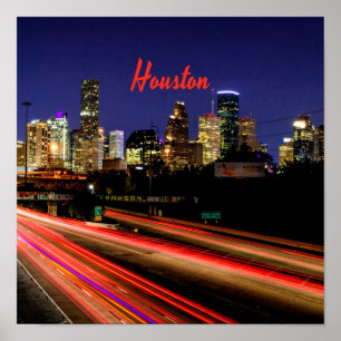 Skyline von Houston Texas Poster