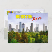 Skyline von Houston, Texas Postkarte (Vorne/Hinten)