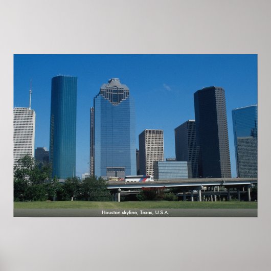 Skyline von Houston, Texas, USA Poster (Vorne)