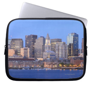 Skyline von im Stadtzentrum gelegenem Boston von Laptopschutzhülle