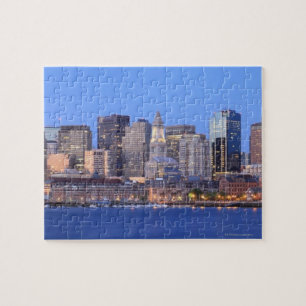 Skyline von im Stadtzentrum gelegenem Boston von Puzzle