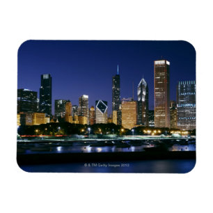 Skyline von im Stadtzentrum gelegenem Chicago Magnet