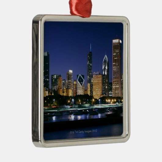 Skyline von im Stadtzentrum gelegenem Chicago Ornament Aus Metall (Rechts)