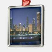 Skyline von im Stadtzentrum gelegenem Chicago Ornament Aus Metall (Links)