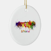 Skyline von Istanbul in Aquarell Keramikornament (Rechts)