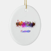 Skyline von Knoxville in Aquarellfarbe Keramik Ornament (Rechts)