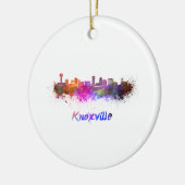 Skyline von Knoxville in Aquarellfarbe Keramik Ornament (Links)