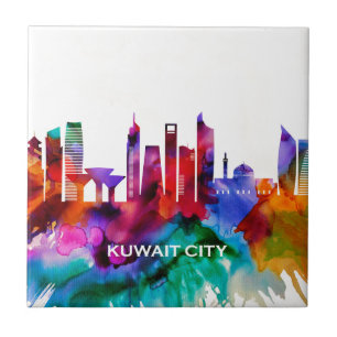 Skyline von Kuwait Fliese