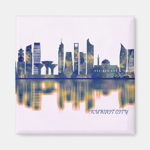Skyline von Kuwait Magnet