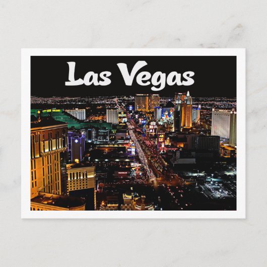 Skyline von Las Vegas, Nevada Casino Postkarte (Vorderseite)