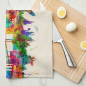 Skyline von Lissabon Geschirrtuch (Viertel Falte)