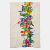 Skyline von Lissabon Geschirrtuch (Vertikal)