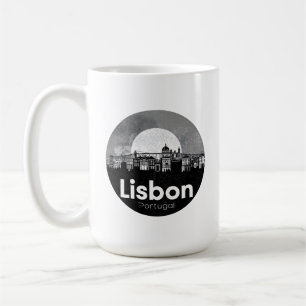 Skyline von Lissabon - Vintage Travel Art Kaffeetasse