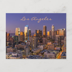 Skyline von Los Angeles - Goldenes Licht Postkarte