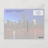 Skyline von Manhattan bei Nacht - New York City Postkarte (Rückseite)