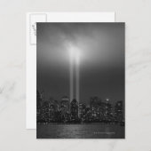 Skyline von Manhattan mit 9/11, New York City Postkarte (Vorne/Hinten)