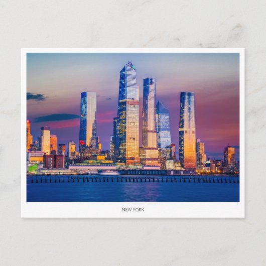 Skyline von Manhattan, New York Holiday Postcard Feiertagspostkarte (Vorderseite)
