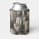 Skyline von Manhattan, schwarz-weiße Luft. Dosenkühler (Kanne Rückseite)