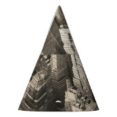 Skyline von Manhattan, schwarz-weiße Luft. Partyhütchen (Links)