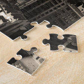 Skyline von Manhattan, schwarz-weiße Luft. Puzzle (Seite)