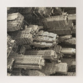 Skyline von Manhattan, schwarz-weiße Luft. Puzzle (Horizontal)