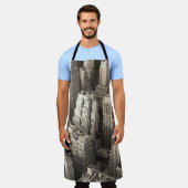 Skyline von Manhattan, schwarz-weiße Luft. Schürze (Getragen)