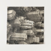 Skyline von Manhattan, schwarz-weiße Luft. Wandteppich (Vorderseite (Horizontal))