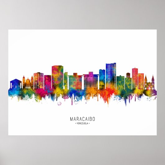 Skyline von Maracaibo Venezuela Poster (Vorne)