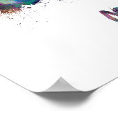 Skyline von Marrakesch in Aquarellfarben Poster (Ecke)