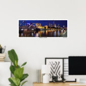 Skyline von Melbourne Panorama Poster (Heimbüro)