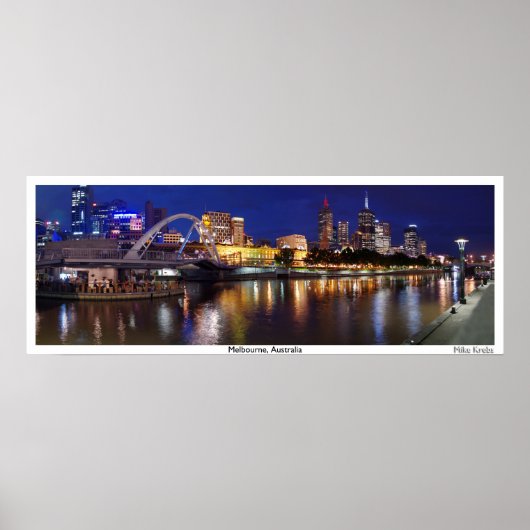 Skyline von Melbourne Panorama Poster (Vorne)