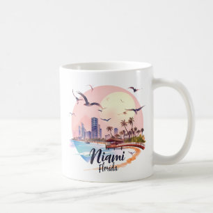 Skyline von Miami City Florida Kaffeetasse