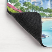 Skyline von Miami City Florida Mousepad (Ecke)