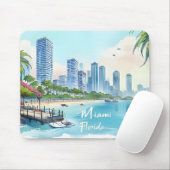 Skyline von Miami City Florida Mousepad (Mit Mouse)