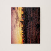 Skyline von Miami Florida bei Sunset Puzzle (Vertikal)