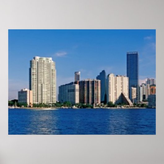 Skyline von Miami, Florida Poster (Vorne)