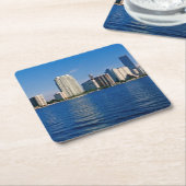 Skyline von Miami, Florida Rechteckiger Pappuntersetzer (angewinkelt)