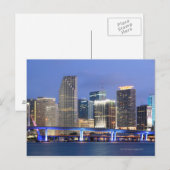 Skyline von Miami Postkarte (Vorne/Hinten)