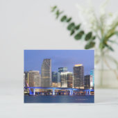 Skyline von Miami Postkarte (Stehend Vorderseite)