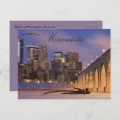 Skyline von Minneapolis Minnesota Postkarte (Vorne/Hinten)