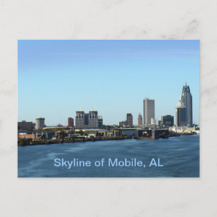 Skyline von Mobile, AL Postkarte