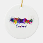 Skyline von Montreal, Aquarell Keramikornament (Vorne)