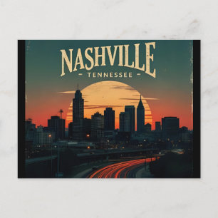 Skyline von Nashville Tennessee Postkarte