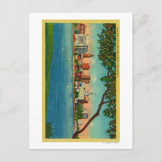 Skyline von Oakland über Merritt Postkarte (Vorderseite)