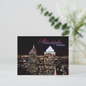 Skyline von Philadelphia, Pennsylvania Postkarte (Stehend Vorderseite)